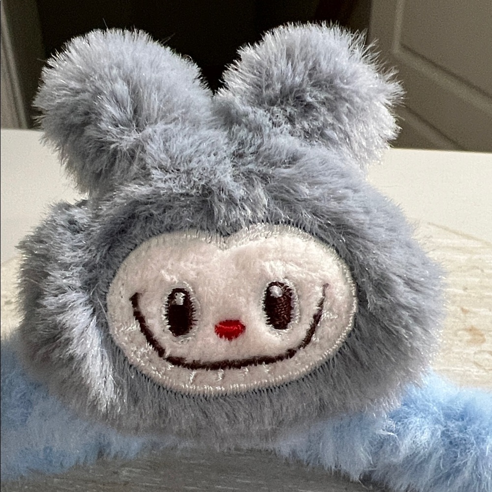 Source Unknown Plush Gray and Blue Kids Headband
